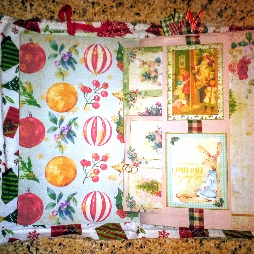 🎄Holly Jolly Elegant 🎀Christmas Holiday  Vintage Journal🎄